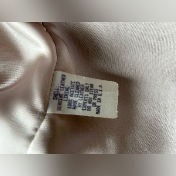 J. Percy for Marvin Richard’s crème tan leather fox fur collar coat jacket M-VTG - Picture 7 of 8